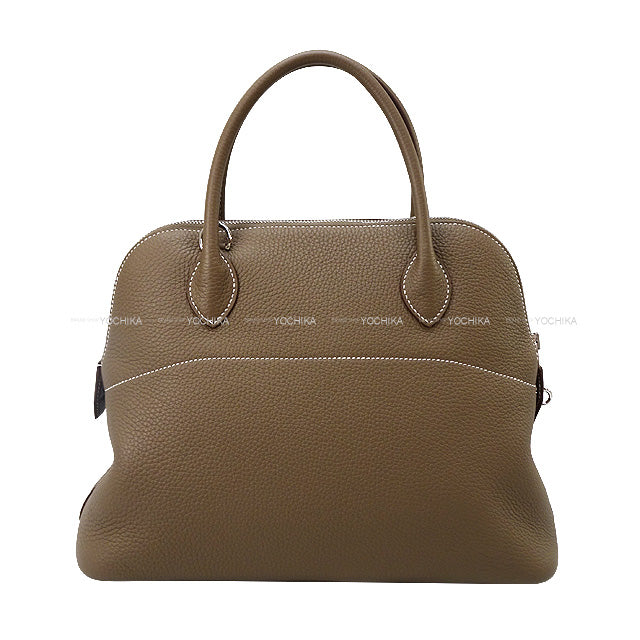 HERMES Shoulder bag Bolide31 Etoupe Taurillon Clemence Silver HW Stamp Z[EXCELLENT][Authentic]