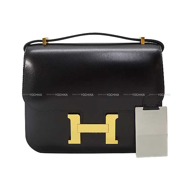HERMES Shoulder bag Constance 3 18 Miroir Noir (Black) Veau Sikkim Gold HW Stamp B[BRAND NEW][Authentic]
