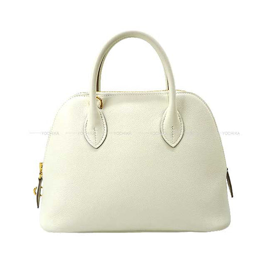 HERMES Shoulder bag Bolide1923 25 Verso Mushroom/Sesami Evercolor Gold HW Stamp U[EXCELLENT][Authentic]