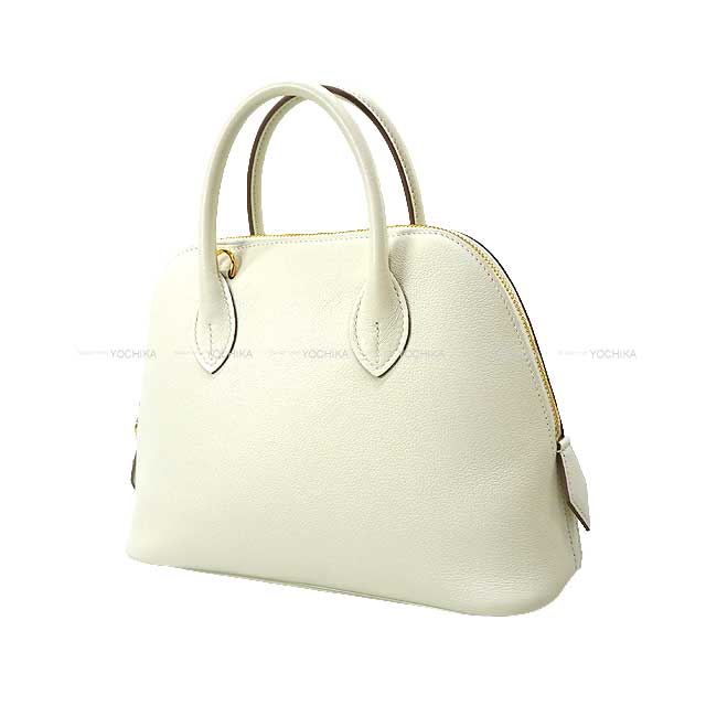 HERMES Shoulder bag Bolide1923 25 Verso Mushroom/Sesami Evercolor Gold HW Stamp U[EXCELLENT][Authentic]