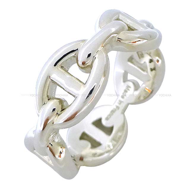HERMES ring Chaine D'ancre Enchainee PM Silver Silver925 (SV925 Ag925) #49 Silver HW[EXCELLENT][Authentic]
