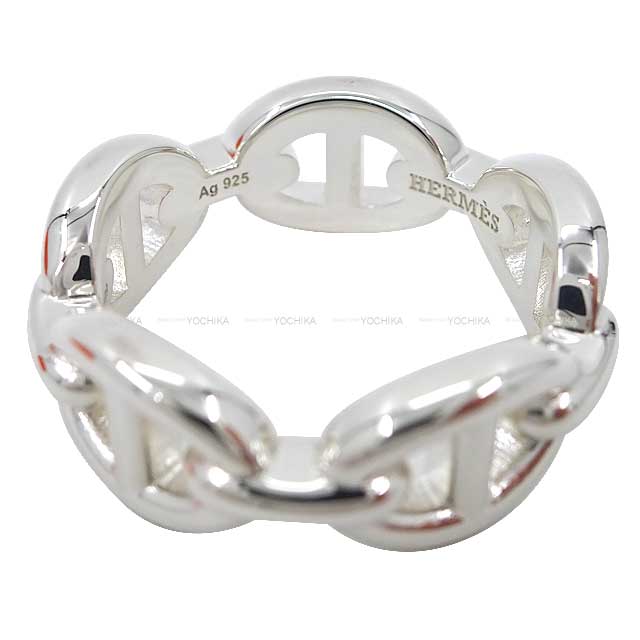 HERMES ring Chaine D'ancre Enchainee PM Silver Silver925 (SV925 Ag925) #49 Silver HW[EXCELLENT][Authentic]