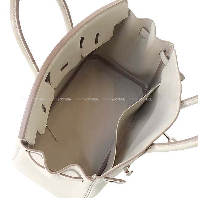 [Pre-loved] HERMES Handbag Birkin25 Beton Evercalf Silver HW Stamp D[USED A][Authentic]