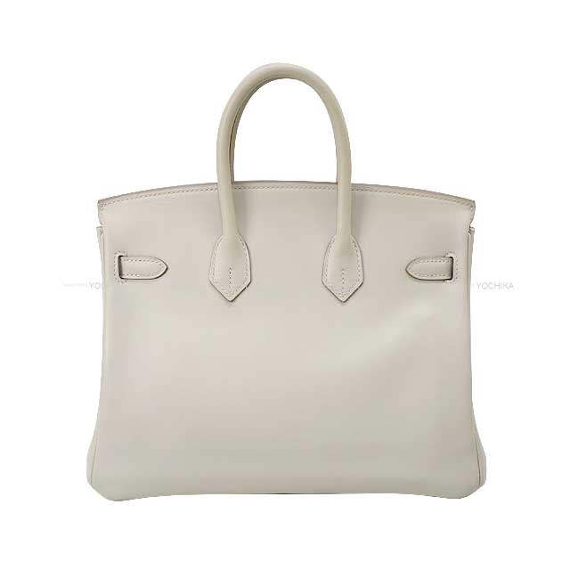 [Pre-loved] HERMES Handbag Birkin25 Beton Evercalf Silver HW Stamp D[USED A][Authentic]