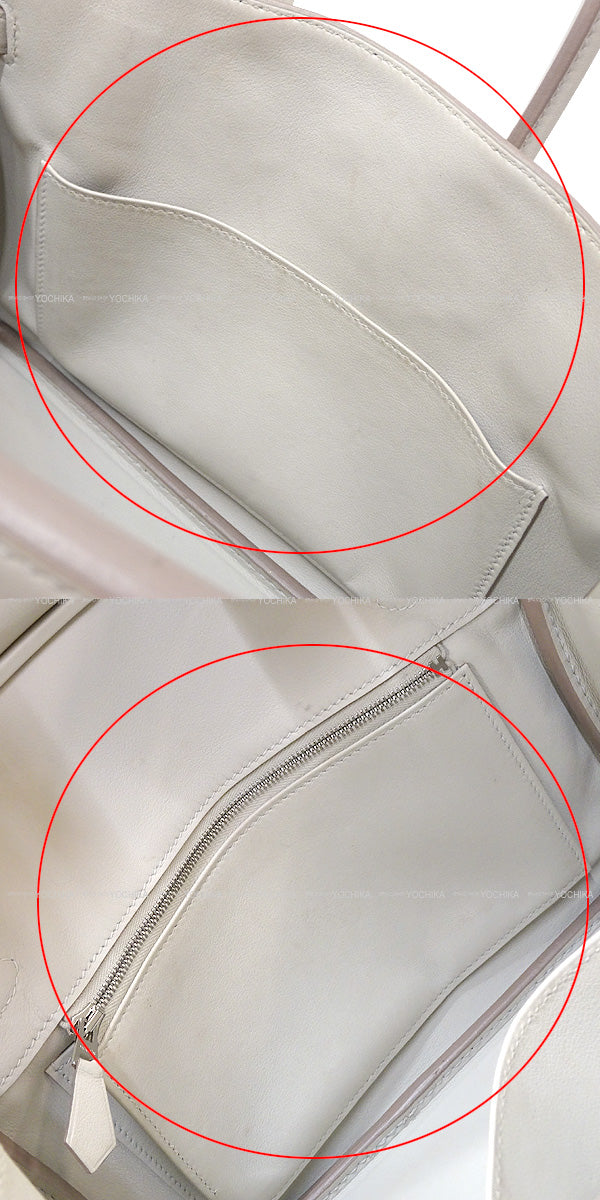 [Pre-loved] HERMES Handbag Birkin25 Beton Evercalf Silver HW Stamp D[USED A][Authentic]