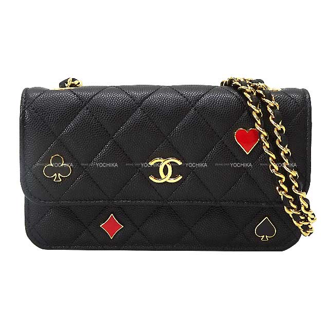 2023 CHANEL Shoulder bag Matelasse COCO Mark Trump Motif Flap Phone Chain Noir (Black) Graind Calf(Caviarskin) Gold HW AP3084[EXCELLENT][Authentic]