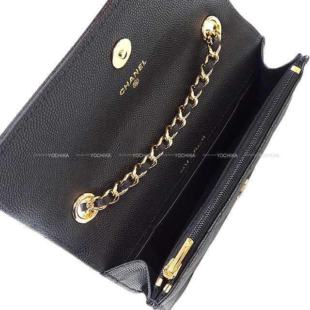 2023 CHANEL Shoulder bag Matelasse COCO Mark Trump Motif Flap Phone Chain Noir (Black) Graind Calf(Caviarskin) Gold HW AP3084[EXCELLENT][Authentic]