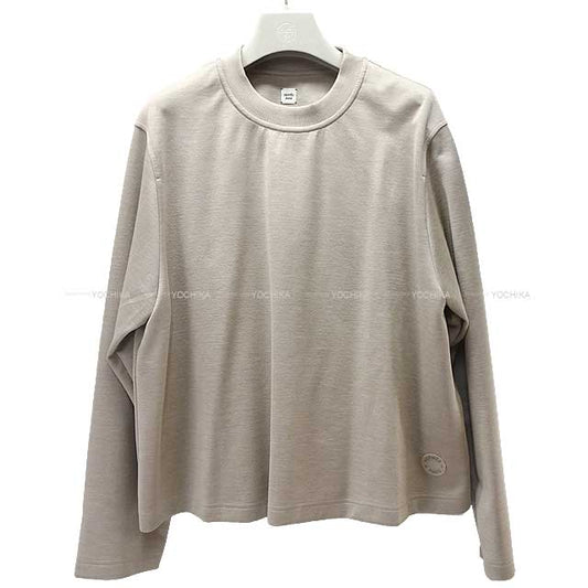 HERMES Sweater Sweatshirt with Serie patch #38 51% cotton/40% silk/9% nylon[EXCELLENT][Authentic]