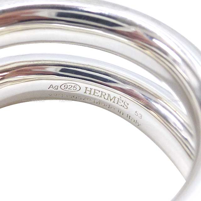 HERMES ring Vertige #53 Silver Silver925 (SV925 Ag925) #53[EXCELLENT][Authentic]