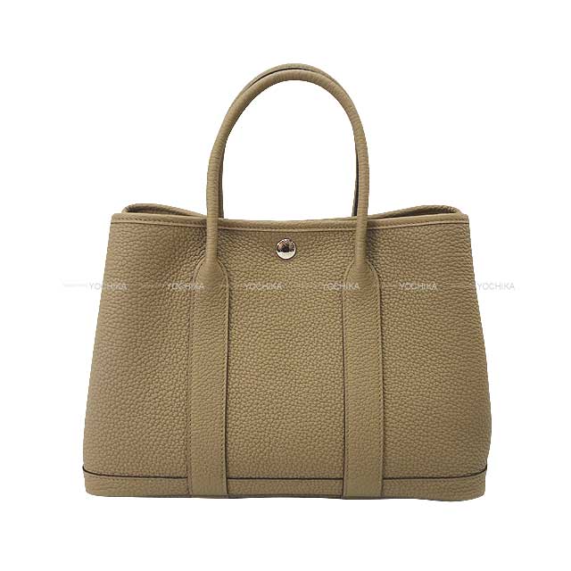 HERMES tote bag Garden Party 30 TPM All Leather Beige Marfa Veau Negonda Silver HW Stamp W[BRAND NEW][Authentic]