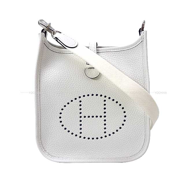 HERMES Shoulder bag Evelyne 16 TPM New White Taurillon Clemence Silver HW Stamp B[BRAND NEW][Authentic]