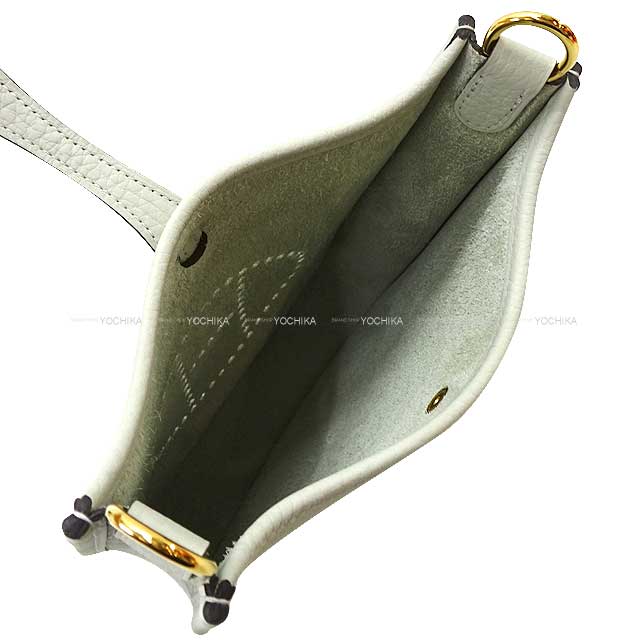 HERMES Shoulder bag Evelyne 16 TPM Gris Neve Taurillon Clemence Gold HW Stamp B[EXCELLENT][Authentic]