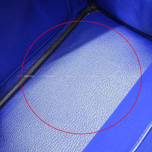 [Pre-loved] HERMES Handbag Birkin25 Bleu Electrique Veau Jonathan Silver HW Stamp □R[LIKE NEW][Authentic]
