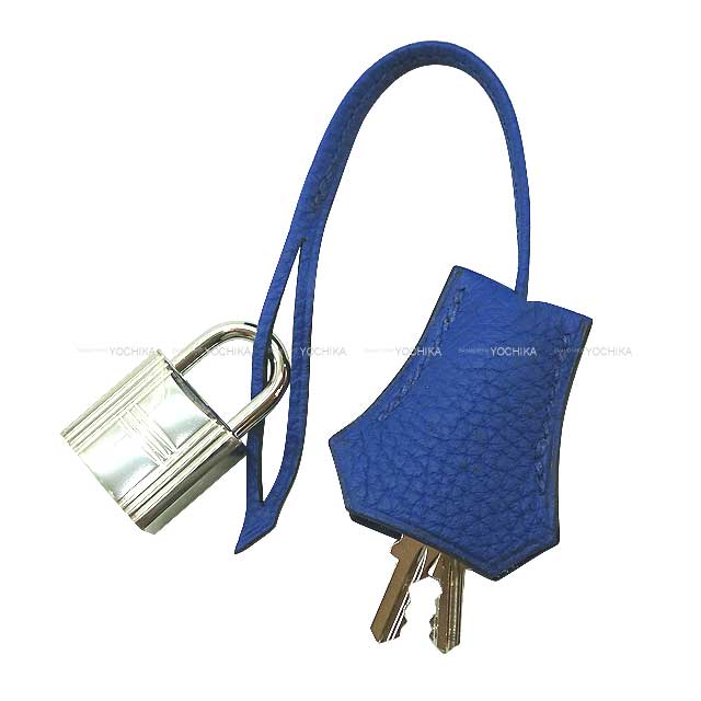 [Pre-loved] HERMES Handbag Birkin25 Bleu Electrique Veau Jonathan Silver HW Stamp □R[LIKE NEW][Authentic]