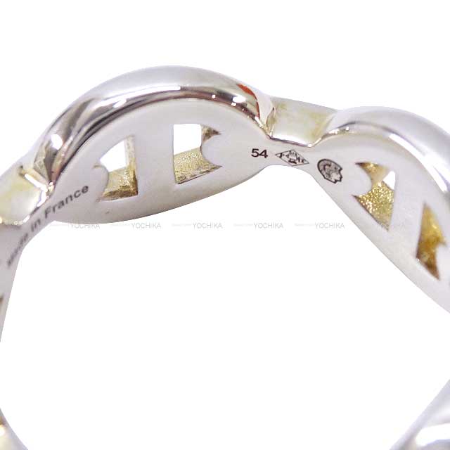 [Pre-loved] HERMES ring Enchainee PM #54 Silver Silver925 (SV925 Ag925) #54 Silver HW[LIKE NEW][Authentic]