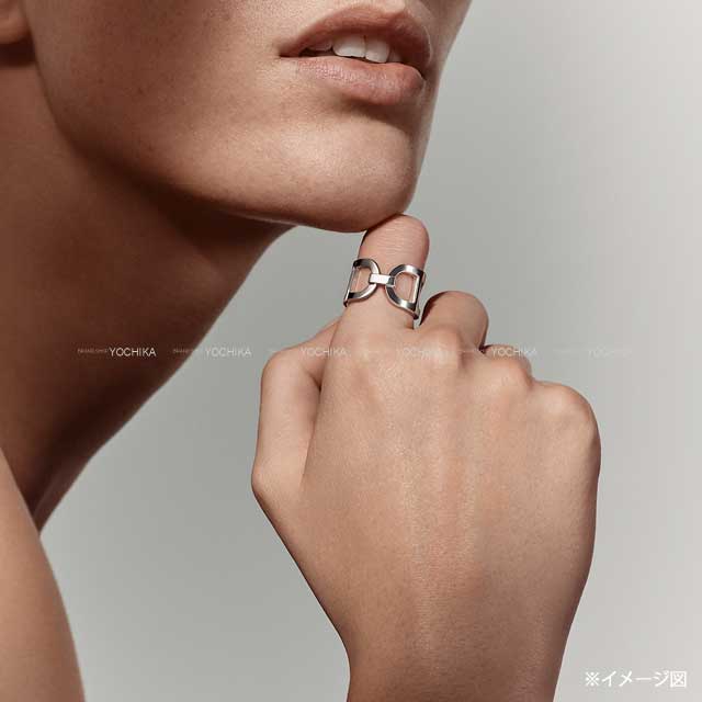HERMES ring Ever Chaine D'ancre MM #53 Silver Silver925 (SV925 Ag925) #53 Silver HW[EXCELLENT][Authentic]