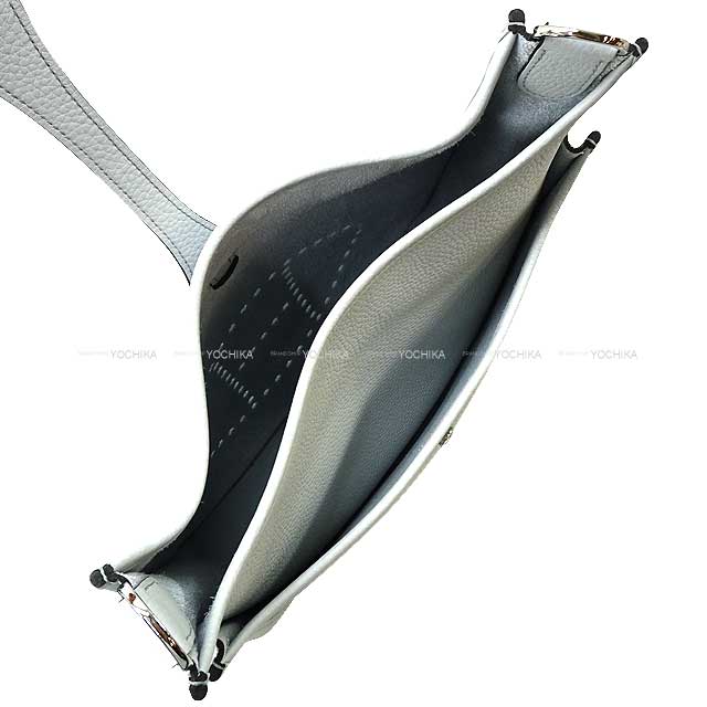 HERMES Shoulder bag Evelyne 29 PM Bleu Pale Taurillon Clemence Silver HW Stamp W[ALMOST NEW][Authentic]
