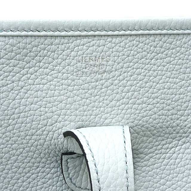 HERMES Shoulder bag Evelyne 29 PM Bleu Pale Taurillon Clemence Silver HW Stamp W[ALMOST NEW][Authentic]