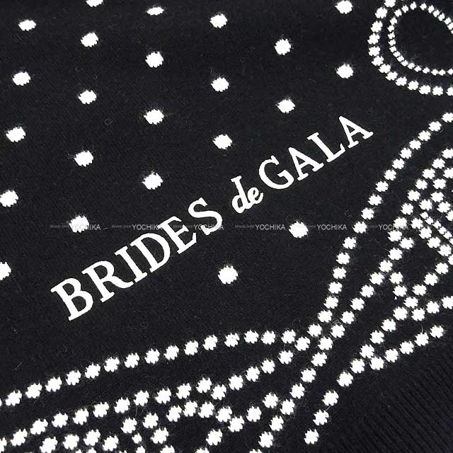 2023 SS NEW HERMES Cardigan Long Sleeve Brides de Gala embroidered #34 Noir (Black)/Blanc (White) Cashmere 63%/Cotton 35%/Polyamide 2%[BRAND NEW][Authentic]