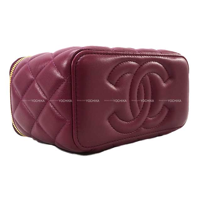 2023 SS CHANEL Shoulder bag Matelasse COCO mark Heart & diamond charm Chain vanity Red Lambskin Antique Gold HW[EXCELLENT][Authentic]