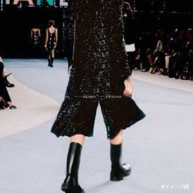 CHANEL Pants Wide Pants COCO Mark Button #34 Noir (Black) Viscose