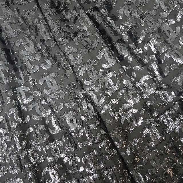 CHANEL Pants Wide Pants COCO Mark Button #34 Noir (Black) Viscose