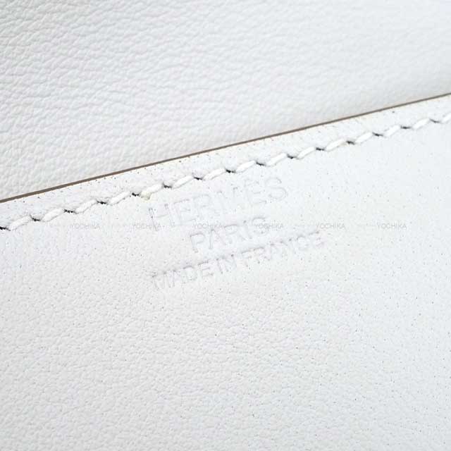HERMES Clutch bag Pochette Birkin shadow New Gris Perle Evercalf Stamp B[BRAND NEW][Authentic]