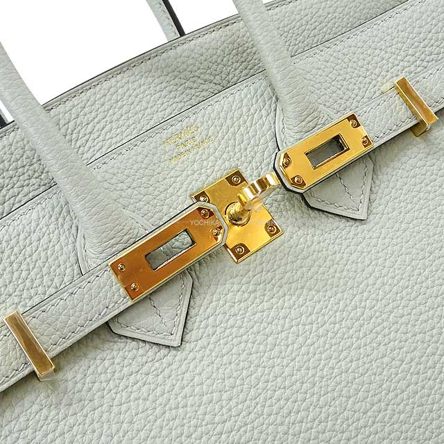 HERMES Handbag Birkin25 Gris Neve Veau Togo Gold HW Stamp B[BRAND NEW][Authentic]