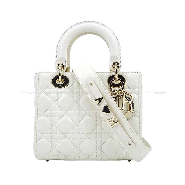 Christian Dior Handbag LADY DIOR MY ABCDIOR Small Mitzah Blanc (White) Cannage Lambskin Gold HW M05380CAL[BRAND NEW][Authentic]