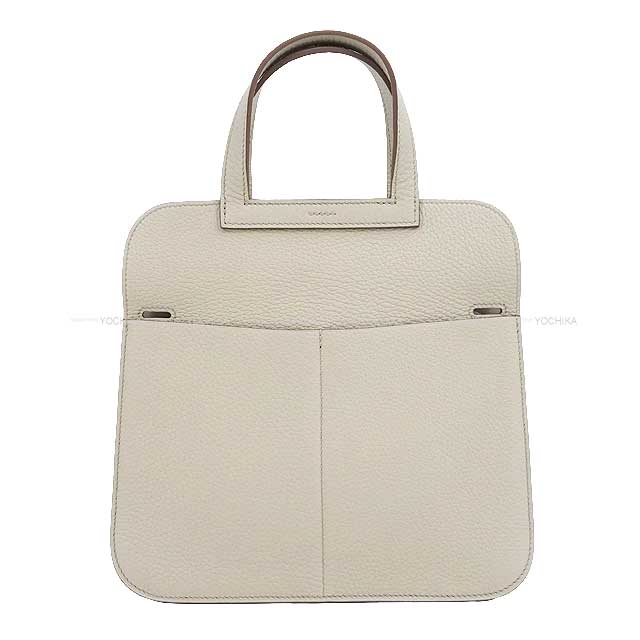 HERMES Shoulder bag Halzan 25 Beton Taurillon Clemence Gold HW Stamp U[BRAND NEW][Authentic]