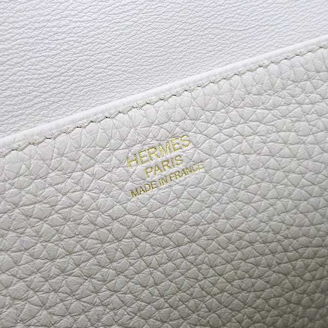 HERMES Shoulder bag Halzan 25 Beton Taurillon Clemence Gold HW Stamp U[BRAND NEW][Authentic]