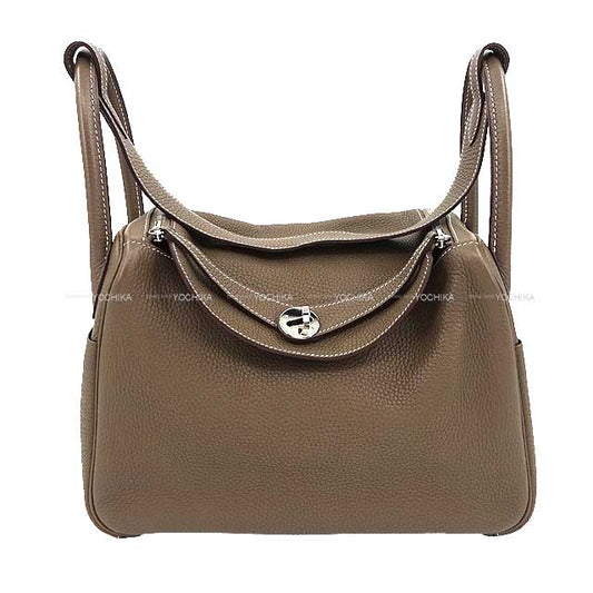 [Pre-loved] HERMES Shoulder bag Lindy 30 Etoupe Epsom Souple Silver HW Stamp D[LIKE NEW][Authentic]