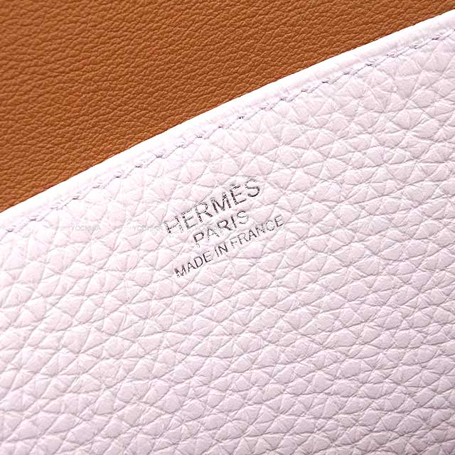 HERMES Shoulder bag Halzan 25 Verso Mauve Pale/Gold Taurillon Clemence Silver HW Stamp B[BRAND NEW][Authentic]