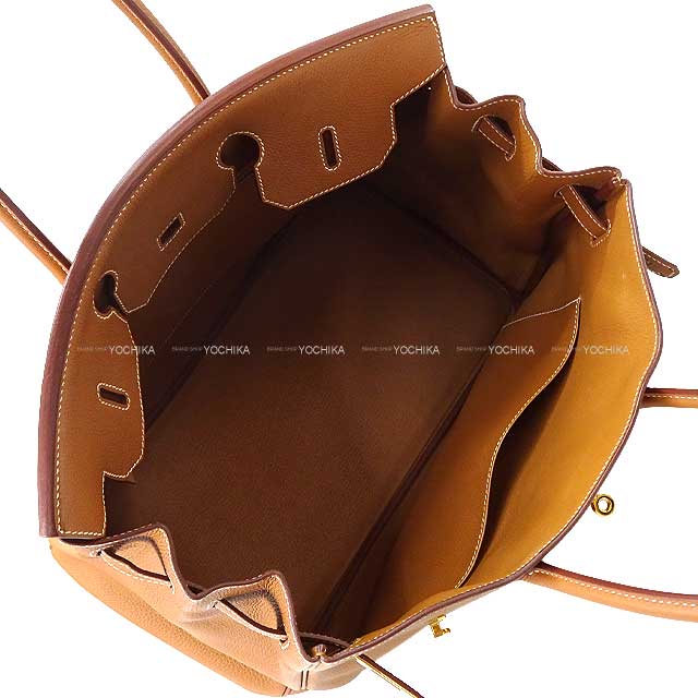 [Pre-loved] HERMES Handbag Birkin35 Gold Veau Jonathan Gold HW Stamp A[USED SA][Authentic]