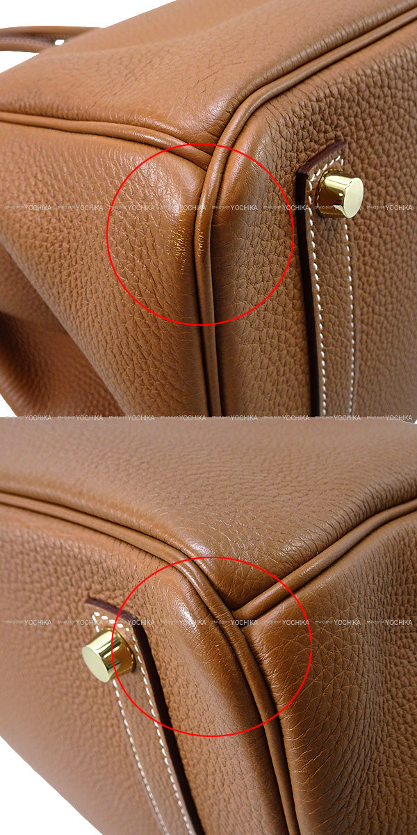 [Pre-loved] HERMES Handbag Birkin35 Gold Veau Jonathan Gold HW Stamp A[USED SA][Authentic]