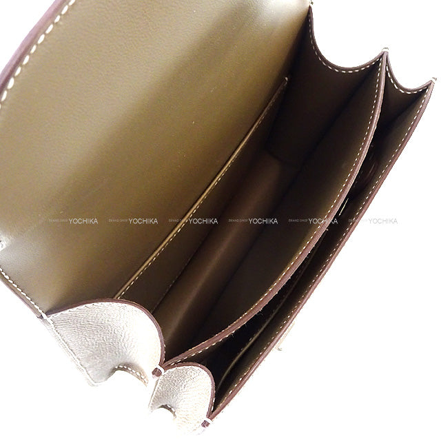 HERMES Shoulder bag Constance 3 18 Miroir Etoupe Veau Epsom Silver HW Stamp W[BRAND NEW][Authentic]