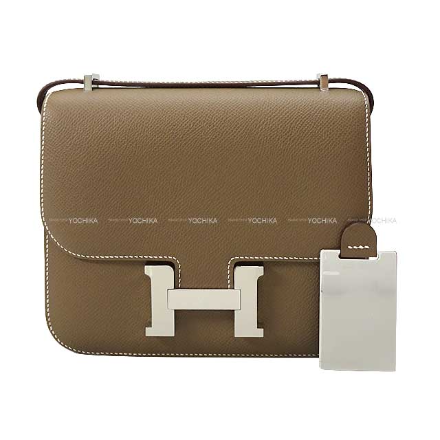 HERMES Shoulder bag Constance 3 18 Miroir Etoupe Veau Epsom Silver HW Stamp B[BRAND NEW][Authentic]