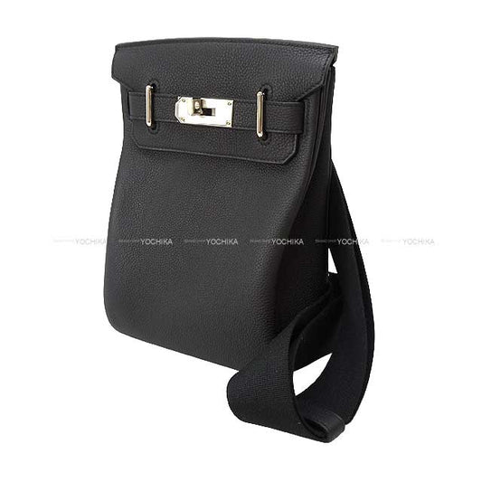 HERMES Shoulder bag Hac a Dos PM Noir (Black) Veau Togo Silver HW Stamp W[BRAND NEW][Authentic]