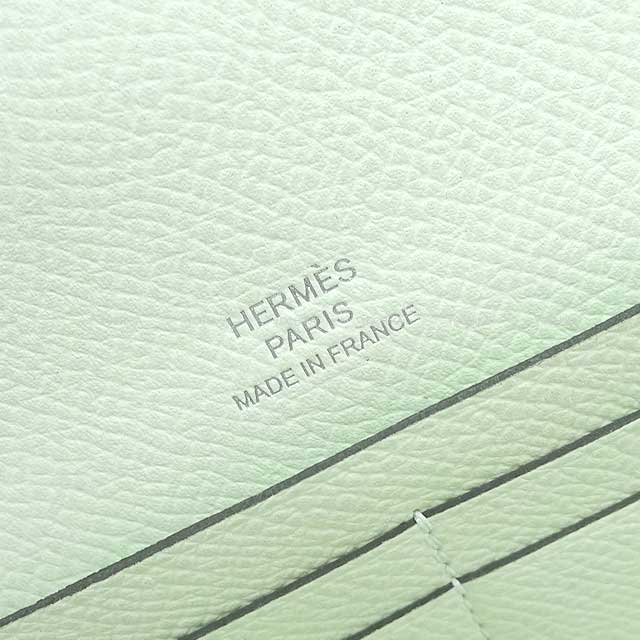 HERMES Clutch bag Maillon ChaineD'ancre Wallet To Go Vert Fizz Veau Epsom Silver HW Stamp B[BRAND NEW][Authentic]