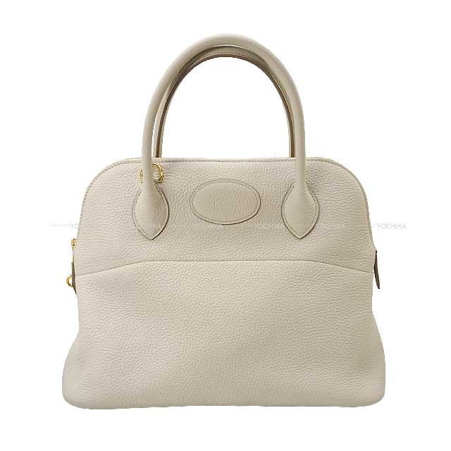 HERMES Shoulder bag Bolide31 Beton Taurillon Clemence Gold HW Stamp A[EXCELLENT][Authentic]