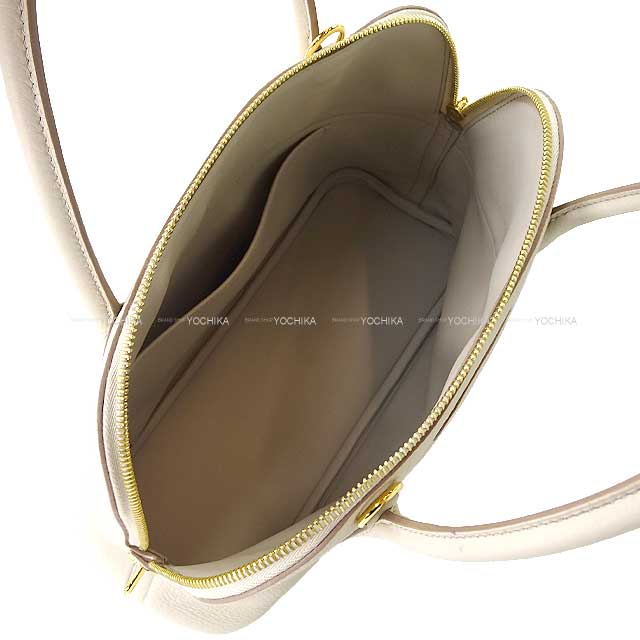 HERMES Shoulder bag Bolide31 Beton Taurillon Clemence Gold HW Stamp A[EXCELLENT][Authentic]