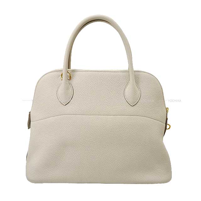 HERMES Shoulder bag Bolide31 Beton Taurillon Clemence Gold HW Stamp A[EXCELLENT][Authentic]