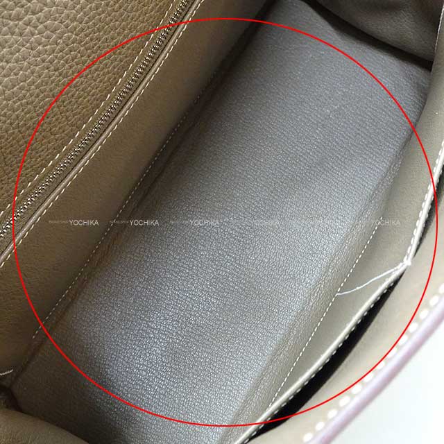 [Pre-loved] HERMES Shoulder bag Kelly28 Retourne Etoupe Veau Jonathan Silver HW Stamp A[USED SA][Authentic]