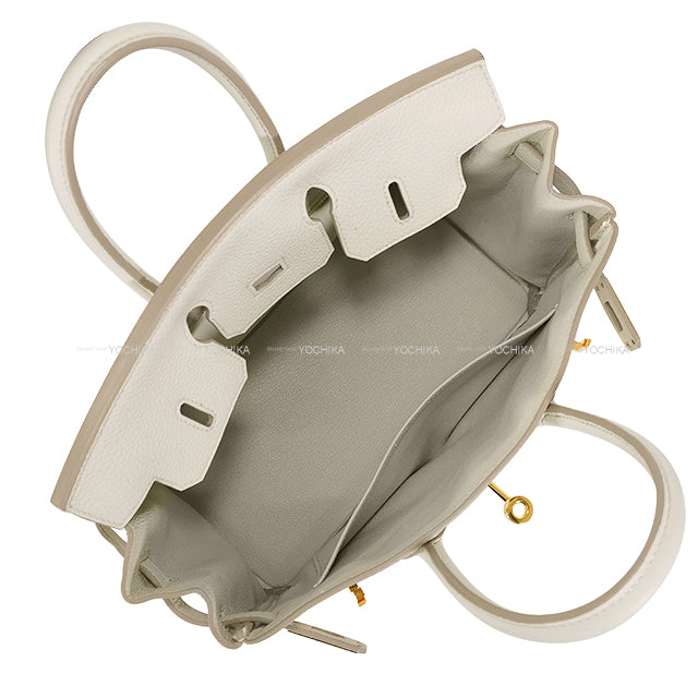 [Pre-loved] HERMES Handbag Birkin25 Beton Veau Togo Gold HW Stamp U[LIKE NEW][Authentic]