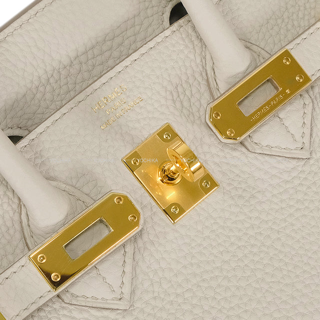 [Pre-loved] HERMES Handbag Birkin25 Beton Veau Togo Gold HW Stamp U[LIKE NEW][Authentic]