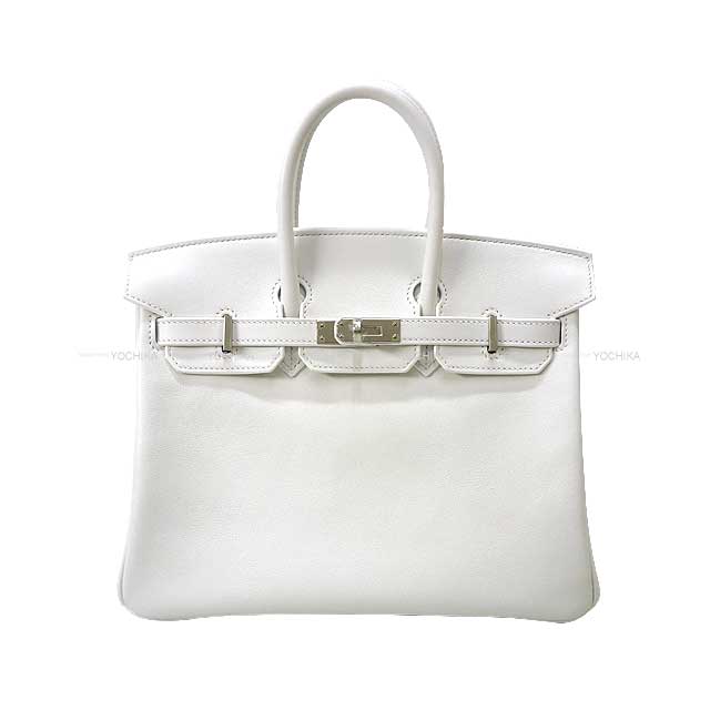 HERMES Handbag Birkin25 New White Veau Swift Silver HW Stamp Ｂ[BRAND NEW][Authentic]