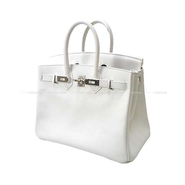 HERMES Handbag Birkin25 New White Veau Swift Silver HW Stamp Ｂ[BRAND NEW][Authentic]