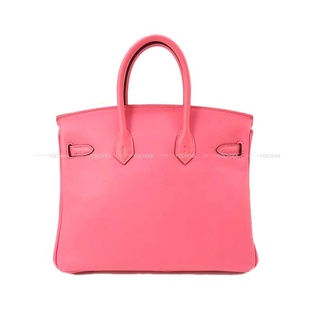 [Pre-loved] HERMES Handbag Birkin25 Rose Azalee Evercalf Silver HW Stamp A[LIKE NEW][Authentic]