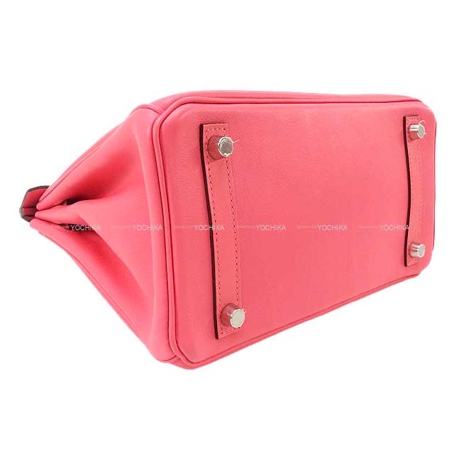 [Pre-loved] HERMES Handbag Birkin25 Rose Azalee Evercalf Silver HW Stamp A[LIKE NEW][Authentic]