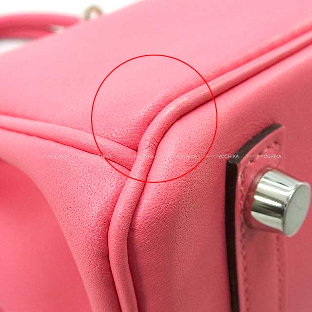 [Pre-loved] HERMES Handbag Birkin25 Rose Azalee Evercalf Silver HW Stamp A[LIKE NEW][Authentic]